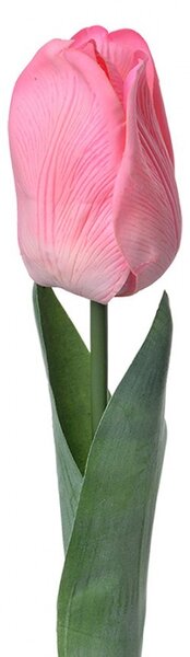 Umelá dekoračná kvetina ružový tulipán - 6*6*50 cm - Clayre & Eef