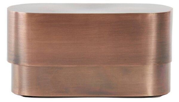 Medený antik kovový oválny úložný box Samuel - 20*9*10 cm - Light & Living