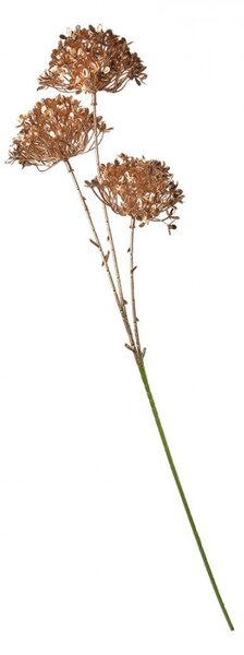 Medená umelá rastlina hortenzie - 12*7*68 cm - Clayre & Eef