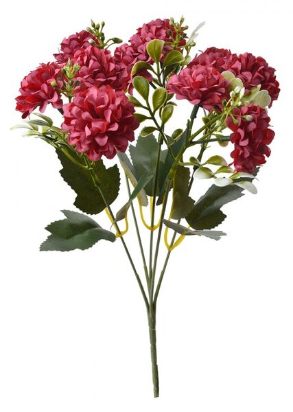 Dekorácia umelá kvetina s červenými kvetmi - 15*8*30 cm - Clayre & Eef