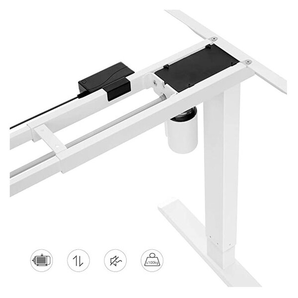 SONGMICS Nastaviteľný elektrický rám stola biely