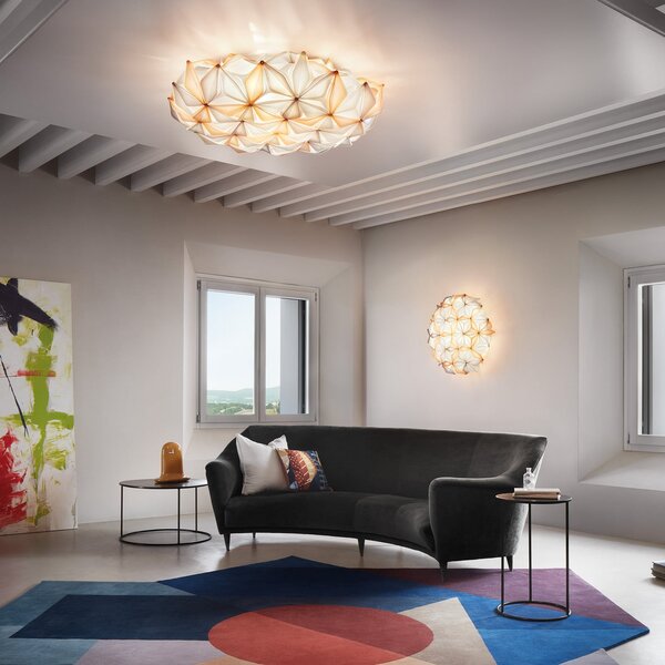 Stropné Lampa Slamp, La Vie, stmievateľné, Béžová, Obývacia izba, Plast, Dizajnový