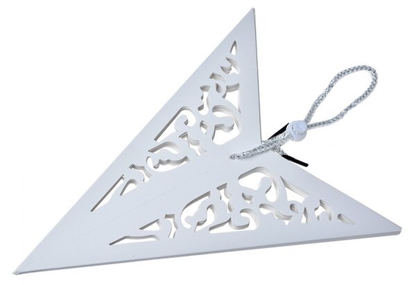 Biela závesná vianočná papierová hviezda M - 45*15*45 cm - Clayre & Eef