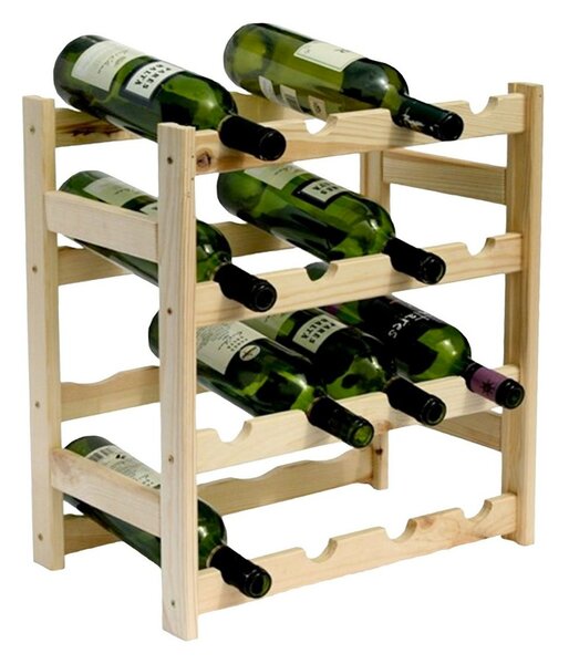 Drevený regál na 16 fliaš vína