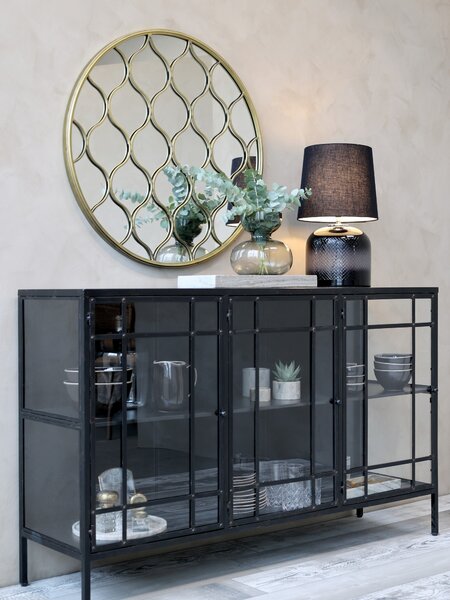 Mosadzné antik okrúhle kovové nástenné zrkadlo Adria - Ø 85*3 cm - Chic Antique