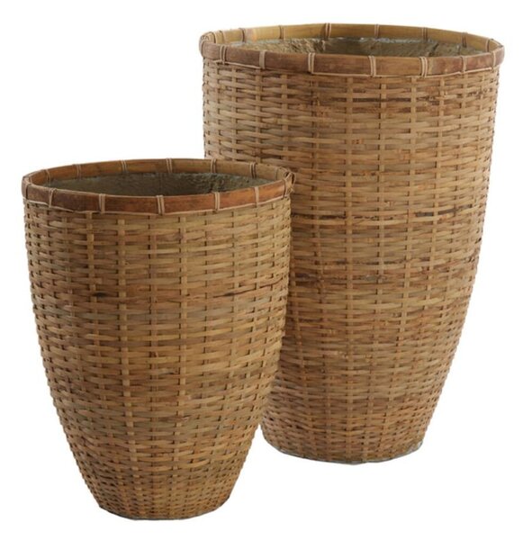 Set 2ks bambusový kvetináč Mandola L - Ø 39*54/ Ø 32*40 cm - Light & Living