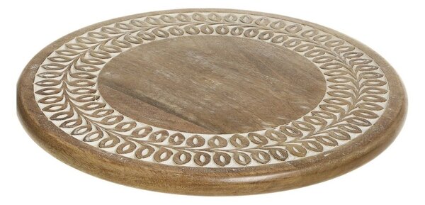 Drevený servírovací otočný podnos Tapas Tours Tray - Ø 40*7 cm - Chic Antique