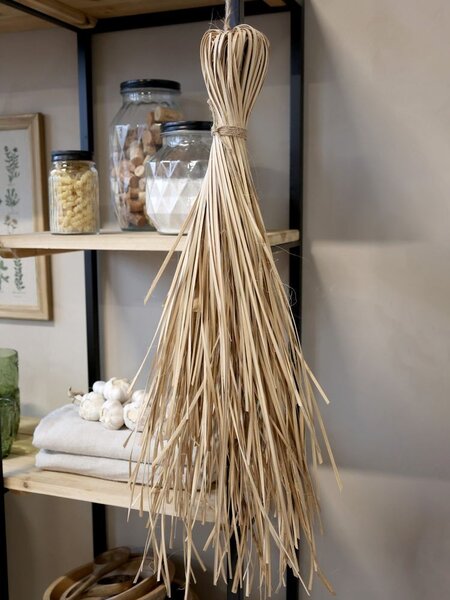 Nástenná dekorácia z palmových listov na povrázku - 15*75 cm - Chic Antique