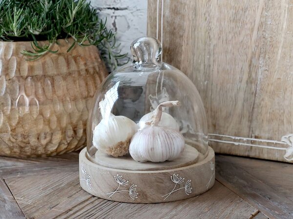 Drevený servírovací podnos s poklopom Tours Tray - Ø 14*16 cm - Chic Antique