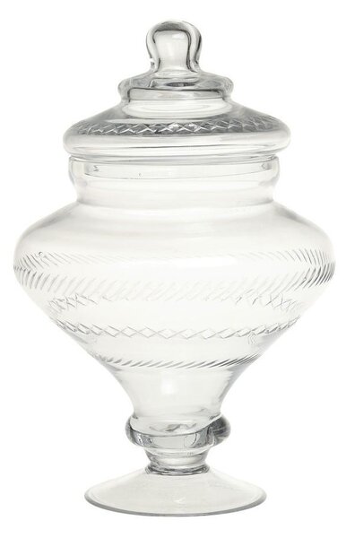 Sklenená nádoba dóza s vekom Trinna - Ø 18*27 cm / 1,5L - Chic Antique