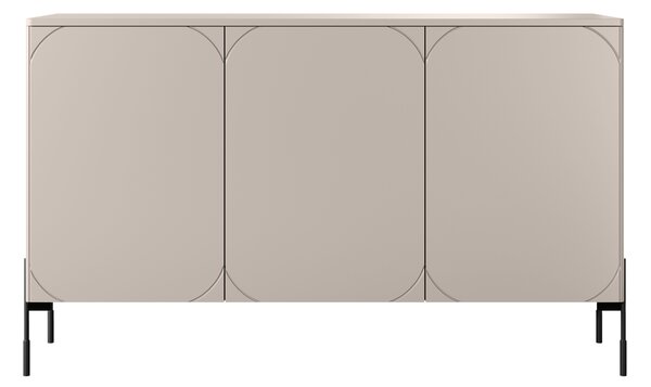 Komoda Sonatia 150 cm - kašmírová / čierna