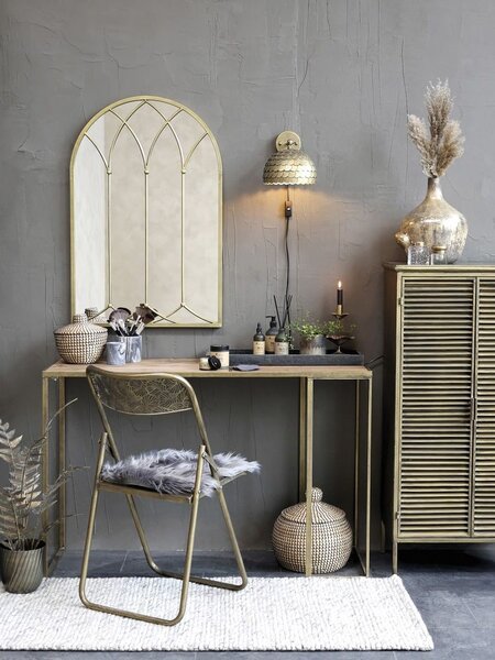 Mosadzná antik kovová skladacia stolička Arles Chair - 52*45*82 cm - Chic Antique