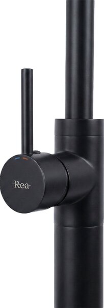 Rea Lungo, voľne stojaca umývadlová batéria, čierna matná, REA-B4302