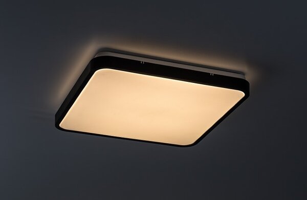 RABALUX 71434 Alenzo stropné svietidlo 420x420mm LED 36W/2300lm 3000-6000K IP44 čierna, stmievateľné, diaľkový ovládač