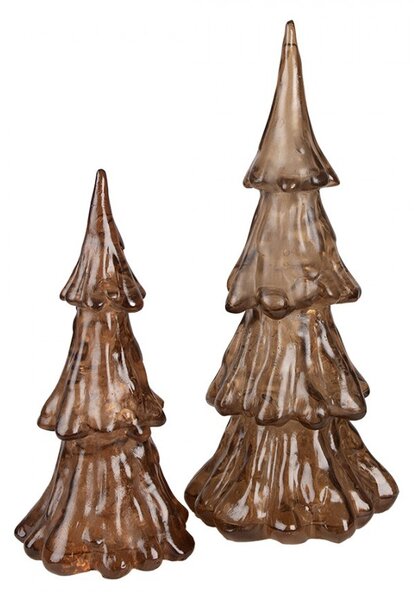 Bronzový svietiaci vianočný stromček Led Tree M - Ø 12*24 cm - Clayre & Eef