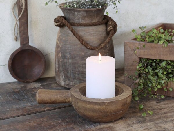 Hnedá drevená retro dekoračná lyžica Grimaud - 23*15*6,5 cm - Chic Antique