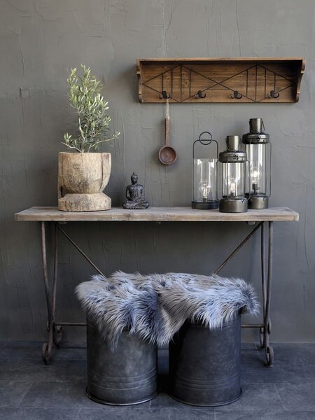 Hnedá drevená retro dekoračná lyžica Grimaud - 30*15*3 cm - Chic Antique