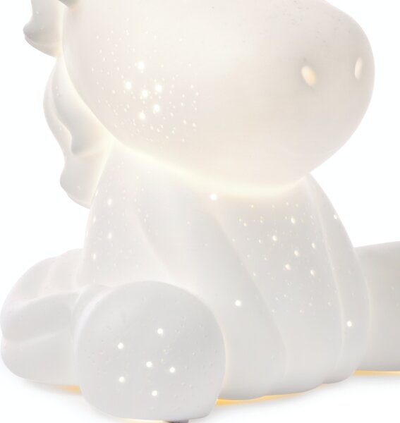 ONLI - Stolová lampa PORCELLANA 1xE14/6W/230V 23,5 cm jednorožec