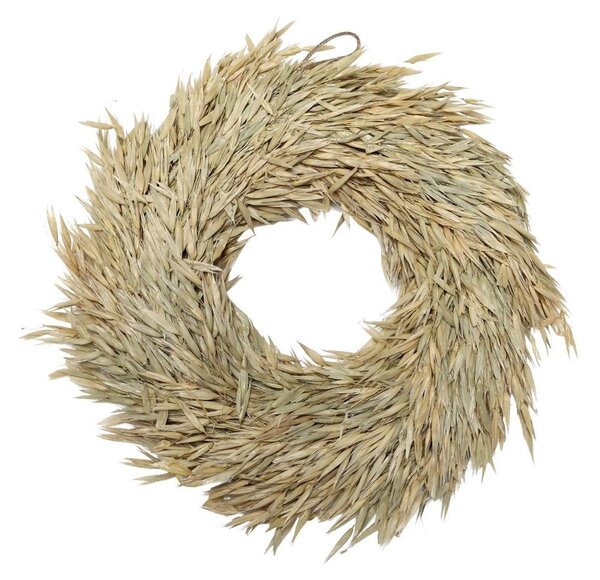 Prírodný slamený dekoratívny veniec s obilím Fleur - Ø 30 cm - Chic Antique