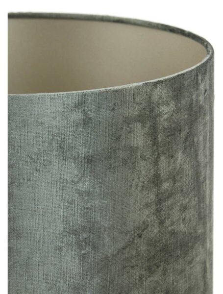Šedé antracitové zamatové tienidlo na lampu Gemstone - Ø 50* 38cm/ E27 - Light & Living
