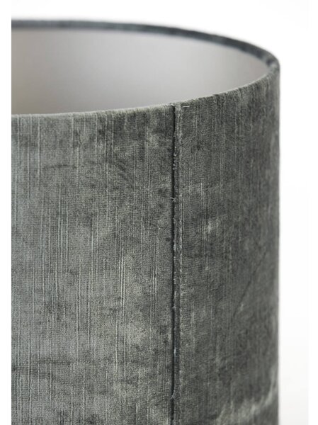 Šedé antracitové zamatové tienidlo na lampu Gemstone - Ø 50* 38cm/ E27 - Light & Living