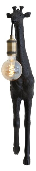 Čierna antik nástenná lampa žirafa Giraffe - 24 * 12 * 75 cm / E27 - Light & Living
