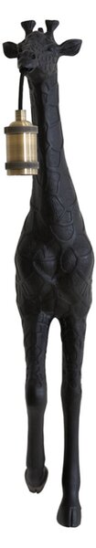 Čierna antik nástenná lampa žirafa Giraffe - 24 * 12 * 75 cm / E27 - Light & Living