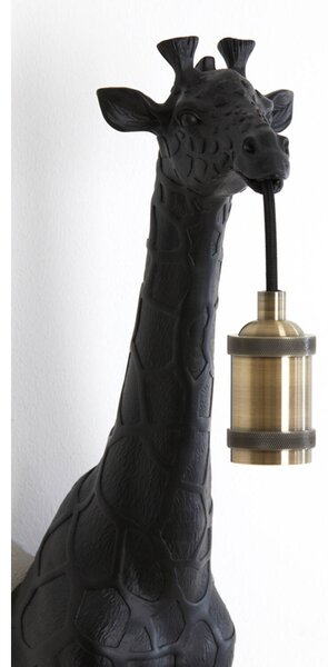 Čierna antik nástenná lampa žirafa Giraffe - 24 * 12 * 75 cm / E27 - Light & Living