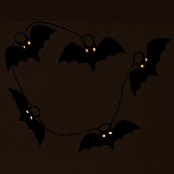 Retlux - LED Dekoračná reťaz HALLOWEEN 10xLED/2xAA/teplá biela 1,3m netopiere