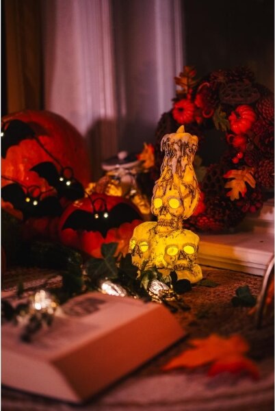 Retlux - LED Dekoračná reťaz HALLOWEEN 10xLED/2xAA/teplá biela 1,3m netopiere