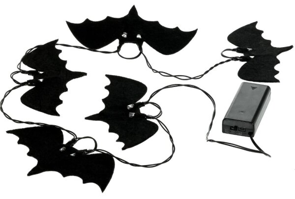 Retlux - LED Dekoračná reťaz HALLOWEEN 10xLED/2xAA/teplá biela 1,3m netopiere