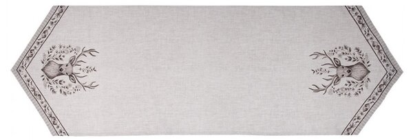 Béžový bavlnený behúň s jeleňami Gentle Wilderness - 50*160 cm - Clayre & Eef