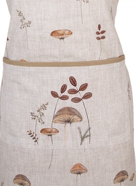 Kuchynská bavlnená zástera s hubkami Little Forest Jewels - 70*85 cm - Clayre & Eef