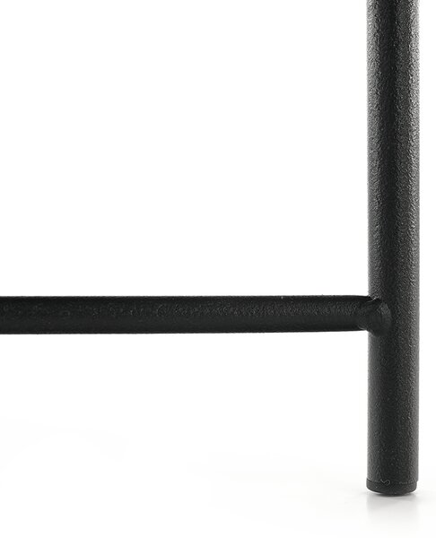 KONDELA Príručný stolík s odnímateľnou táckou, čierna, RENDER