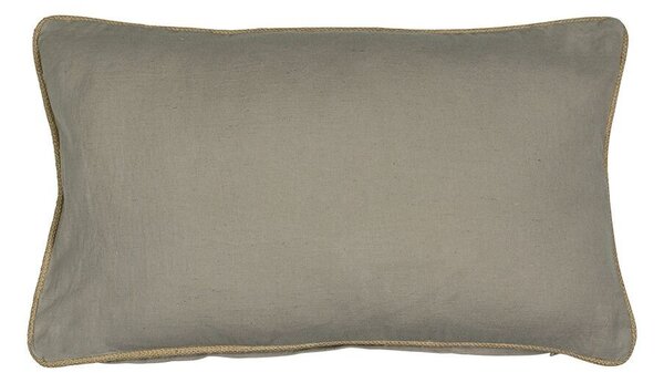 Taupe plátený vankúš s jutovým lemovaním Jutei - 30*15*50cm - Mars & More