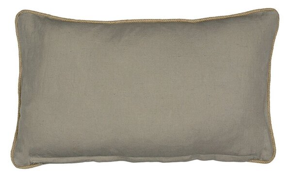 Taupe plátený vankúš s jutovým lemovaním Jutei - 30*15*50cm - Mars & More