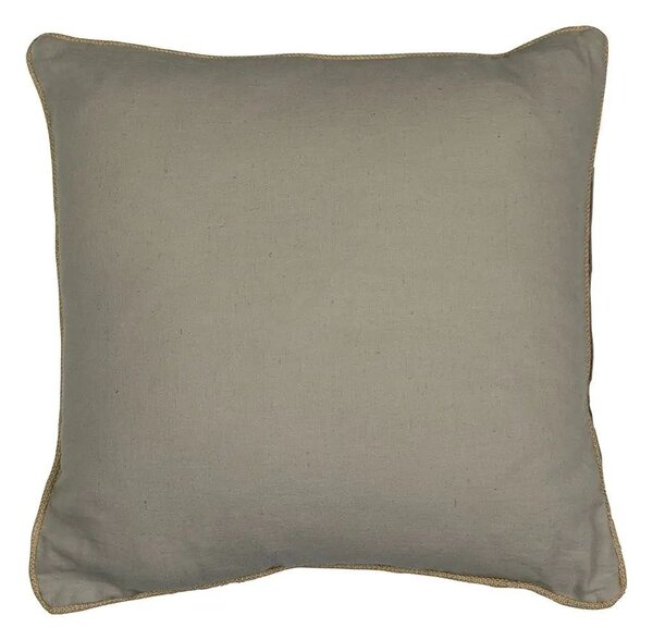 Taupe plátený vankúš s jutovým lemovaním Jutei - 45*15*45 cm - Mars & More