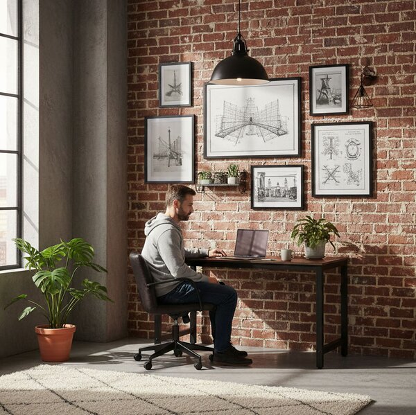 Školský počítačový stôl 120x60 cm starý orech ModernHome