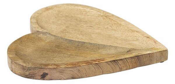 Miska v tvare srdca z mangového dreva Mango Heart - 25*25*2,5 cm - Mars & More