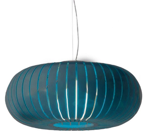 Kartell Závesné svietidlo Teresa, petrol, Ø 50 cm, E27-LED, Modrá, Obývacia izba / jedáleň, Plast, Dizajn, Závesné svietidlo