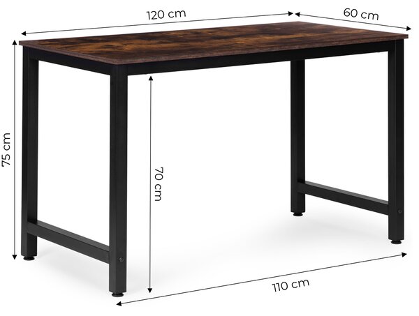 Školský počítačový stôl 120x60 cm starý orech ModernHome