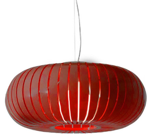 Kartell Závesné svietidlo Teresa, tmavočervená, Ø 50 cm, E27-LED, Červená, Obývacia izba / jedáleň, Plast, Dizajn, Závesné svietidlo