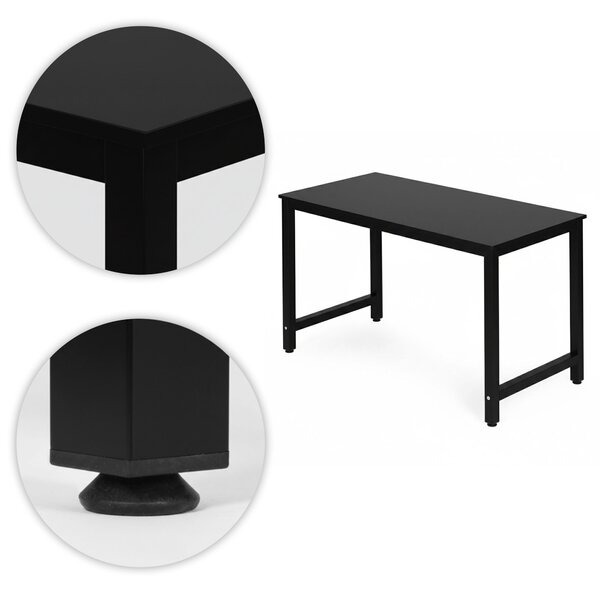 ModernHome Písací stôl 120x60 cm čierny ModernHome
