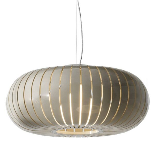 Kartell Závesné svietidlo Teresa, šedá, Ø 50 cm, E27-LED, Hliník / sivá / zinok, Obývacia izba / jedáleň, Plast, Dizajn, Závesné svietidlo