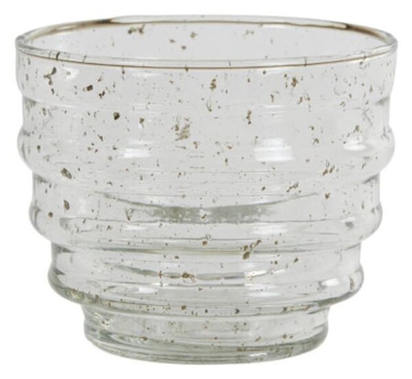 Číry sklenený svietnik Bellary stone - Ø 12*10 cm - Light & Living