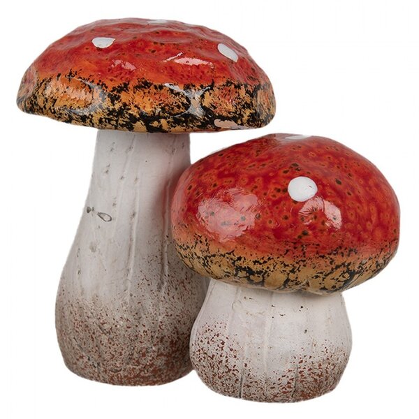 Keramická dekorace houba Muchomůrka - Ø 5 * 5 cm - Clayre & Eef