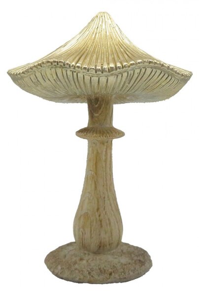 Béžovo-hnedá dekorácia huba Mushroom - 11*9*15 cm - Clayre & Eef