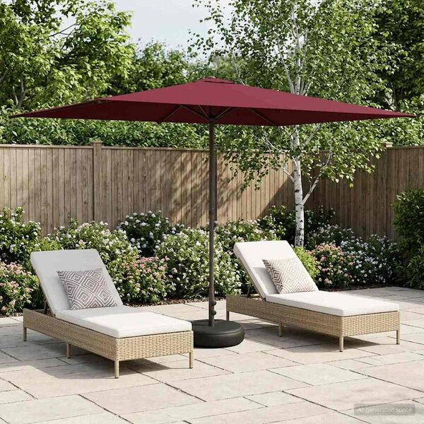 Maison Exclusive – Záhradný slnečník s podstavcom, 200 x 300 cm, polyester, obdĺžnikový