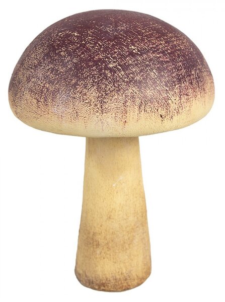 Béžovo-fialová dekorácia huba Mushroom - Ø 11*16 cm - Clayre & Eef