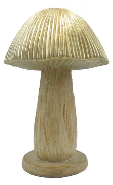 Béžovo-zlatá dekorácia huba Mushroom - Ø 13*20 cm - Clayre & Eef